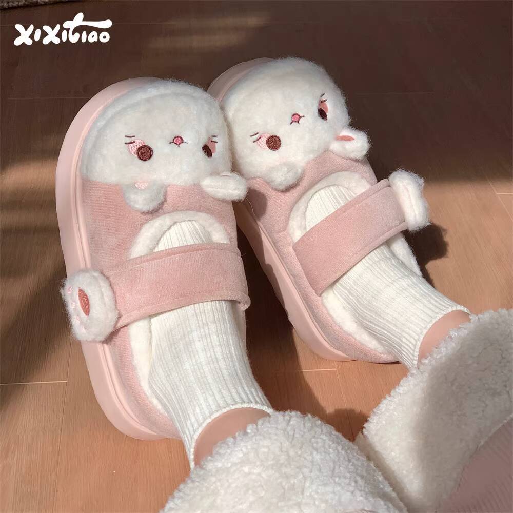 Women'S Shoes For Fall - 겨울용 실내 슬리퍼 부드럽고 귀여운 고양이