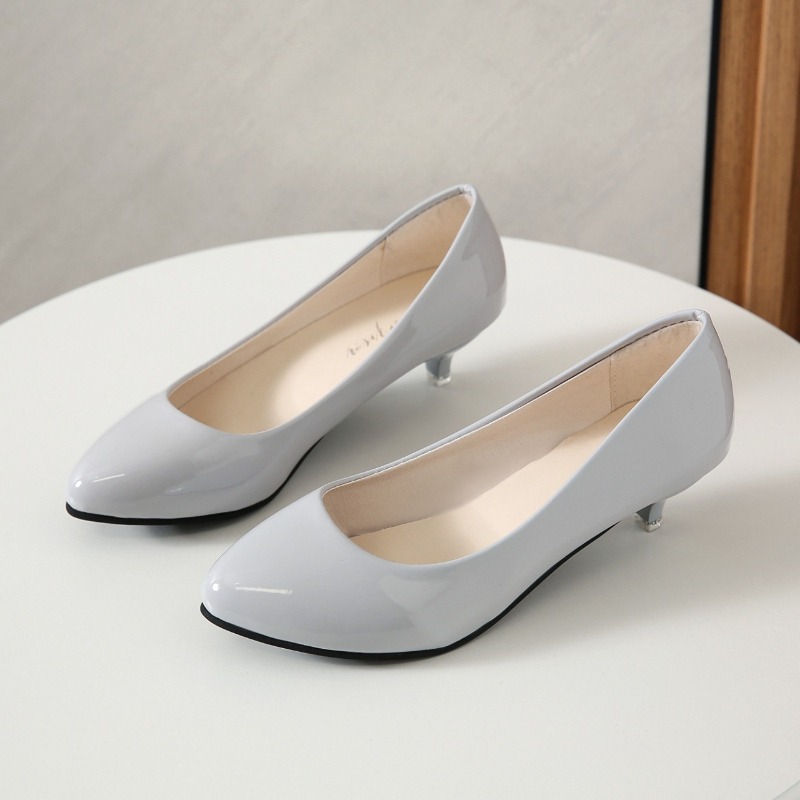 Women Shoes Black - 대형 사이즈 35-42 부드러운 여성용 미들힐