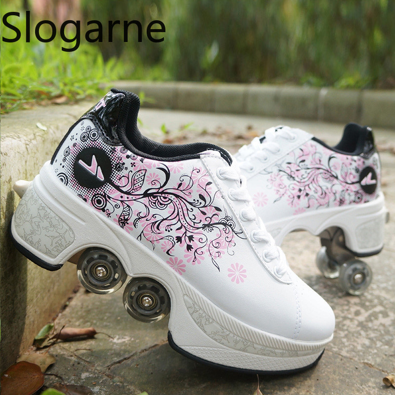 Women Shoes Size - 여성용 4륜 변형 롤러 스케이트 신발
