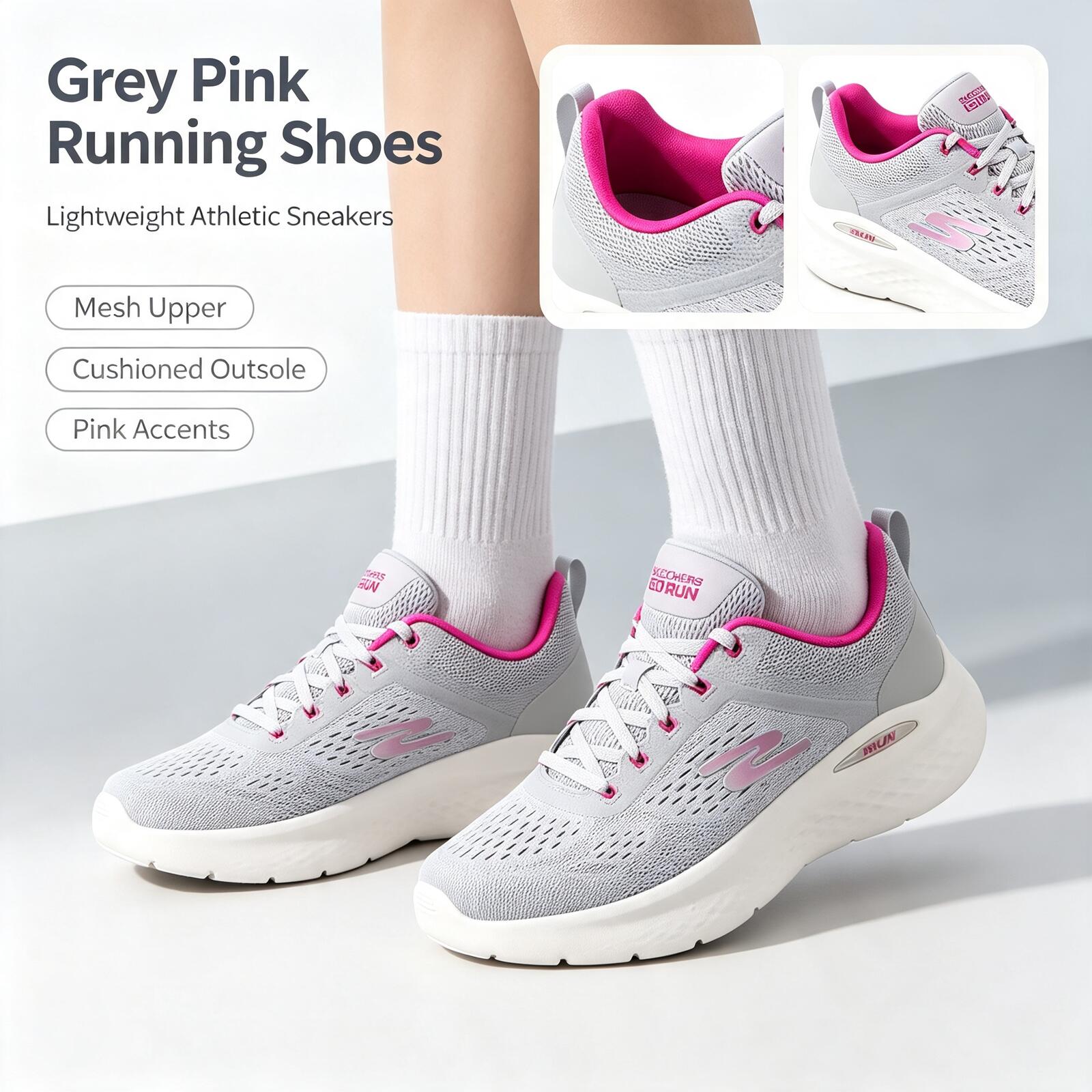 Women Shoes Skechers - 스케쳐스 신상 여성용 러닝화 129423-GYPK 가벼운