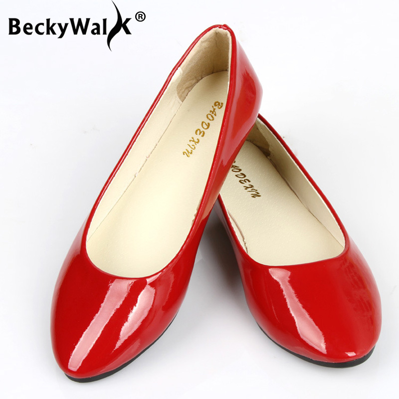 Women Shoes Us To Eu - 여름 여성 플랫 신발 특허 가죽