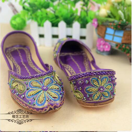 Women'S Shoes In Pakistan - 파키스탄 여성 신발 플랫 자수 봄