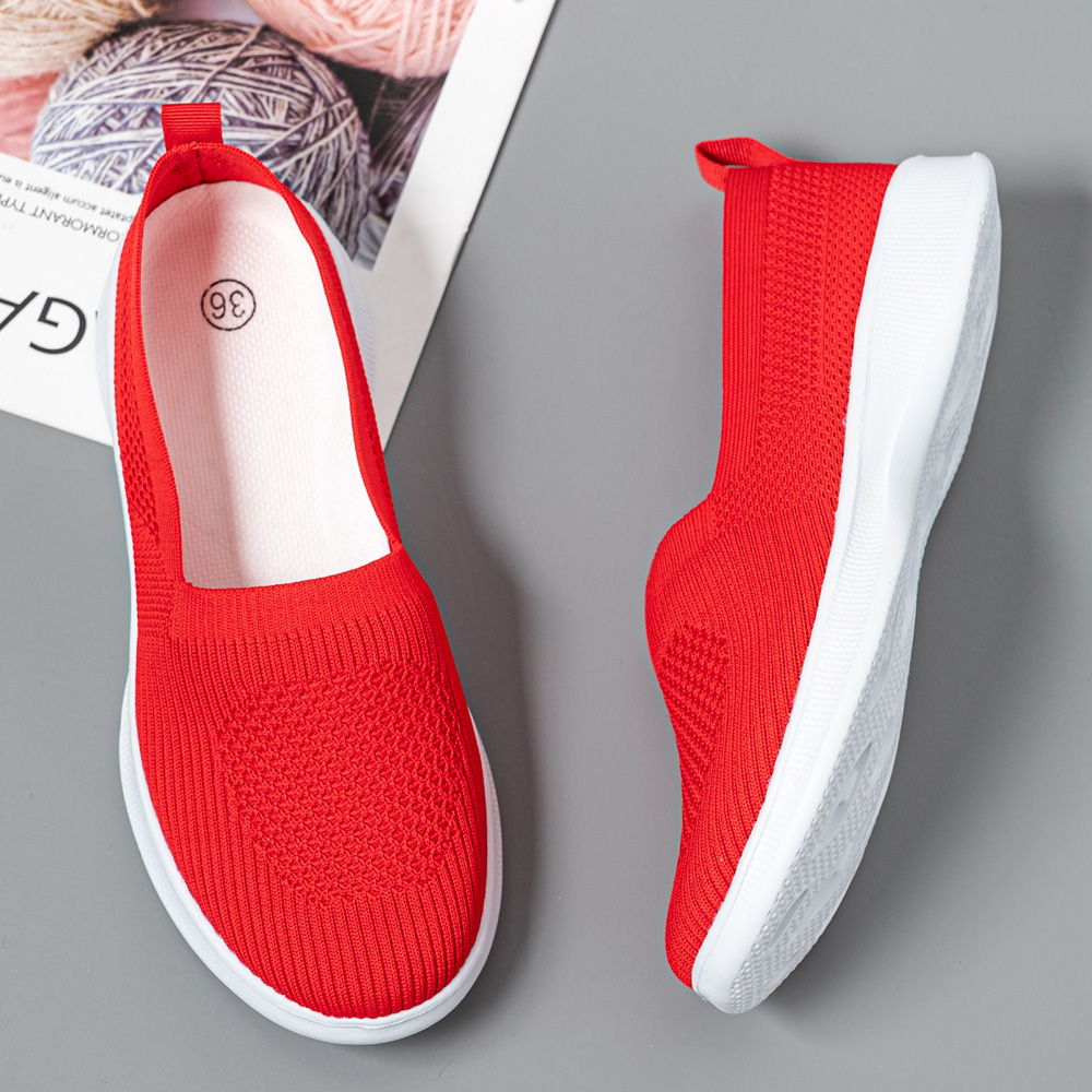 여성용 니트 양말 운동화, 슬립온 신발, 경량 플랫,  - Women Shoes Skechers 리뷰 및 가격