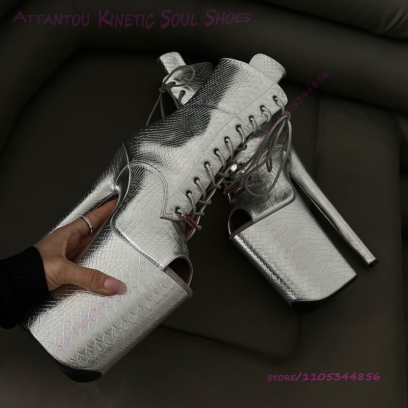 반짝이는 실버 크록 엠보싱 부츠 23cm 9인치 오픈  - Women'S Shoes Crocs 리뷰 및 가격