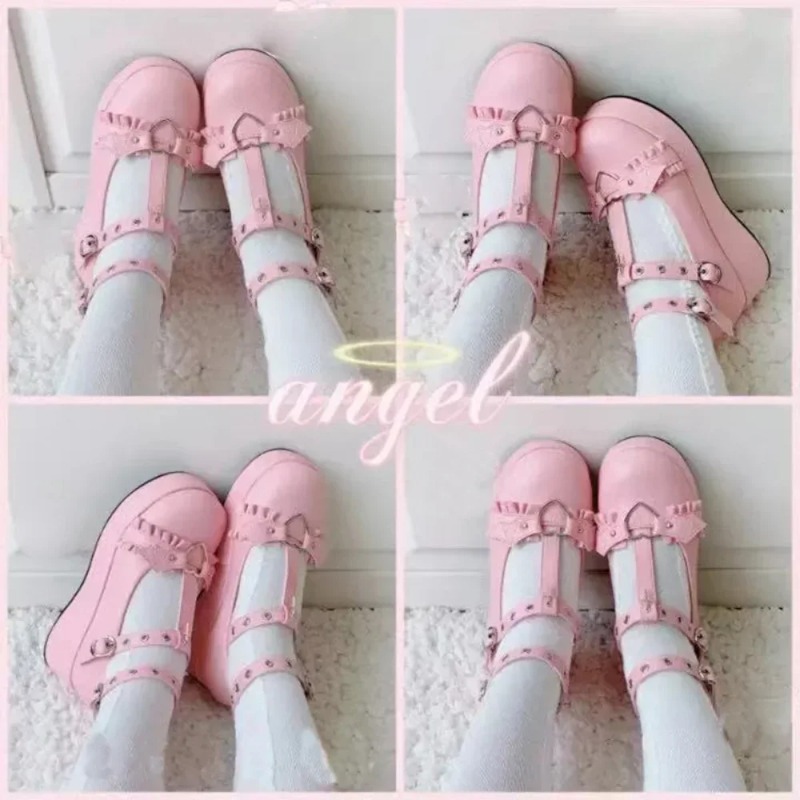 새로운 스위트 하트 버클 웨지 메리 제인 여성 핑크 티 - Slingback Pumps Women 리뷰 및 가격