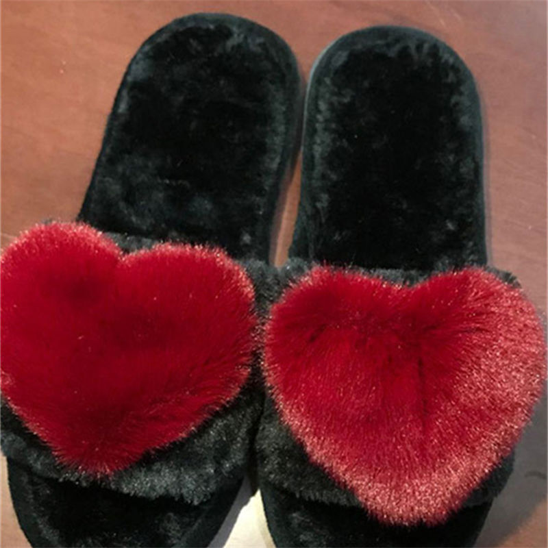 crriflz 여성용 플러시 하트 슬리퍼 따뜻한 실내  - Women'S Shoes For Fall 리뷰 및 가격