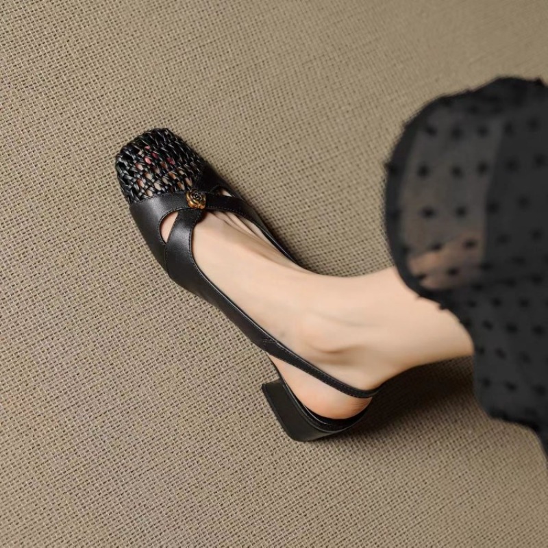 여성용 프렌치 스타일 클로즈드 토 샌들, 청키 힐, 다 - Slingback Pumps Women 리뷰 및 가격