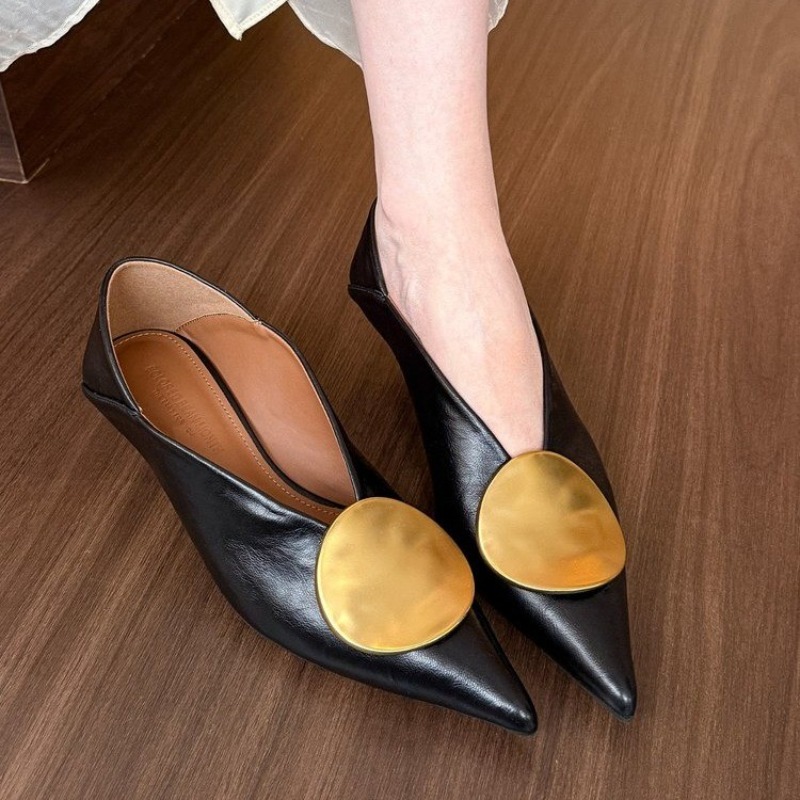 2025 봄 여름 포인티드 토 슬립온 여성 플랫 슈즈  - Women Shoes Heels 리뷰 및 가격