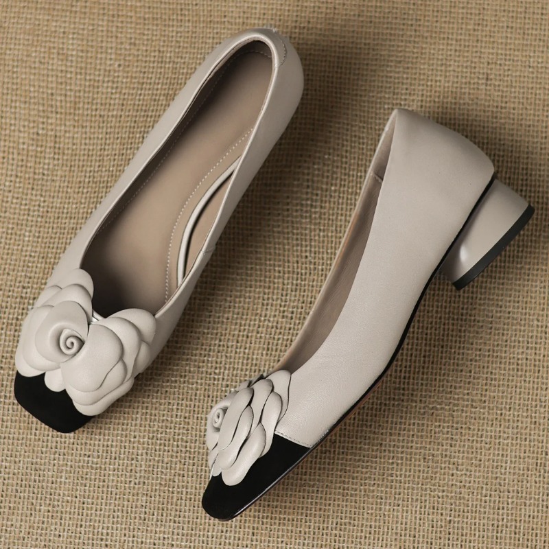 플러스 사이즈 34-41 여성용 양가죽 믹스 컬러 패치 - Women Shoes Heels 리뷰 및 가격