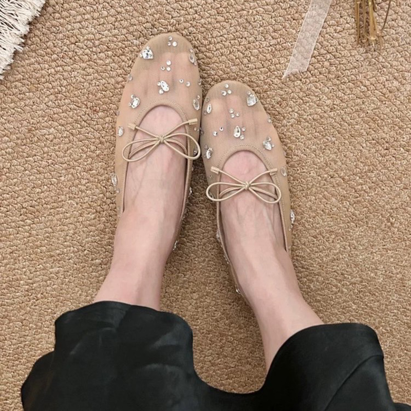 여름 우아한 여성용 반짝이는 라인스톤 리본 메쉬 블록  - Women Shoes Heels 리뷰 및 가격
