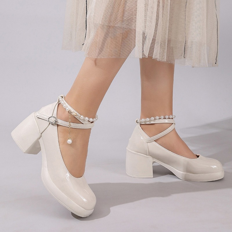 새로운 여성 펌프스 슈즈 패션 크로스 스트랩 여성용 얕 - Women Shoes Heels 리뷰 및 가격