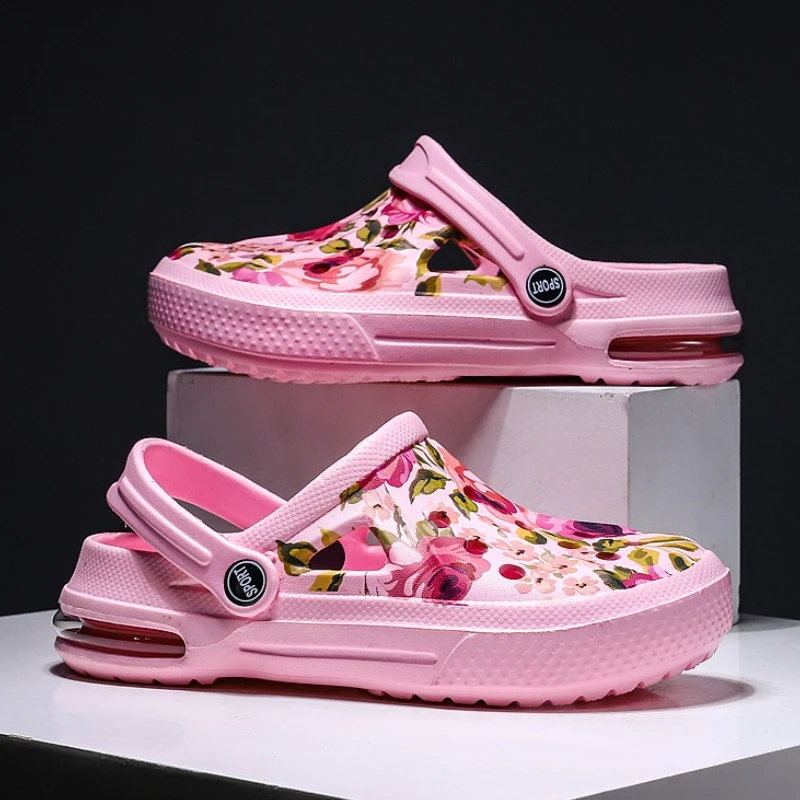여름 여성 꽃 낙서 나막신 샌들 귀여운 신발 남성 샌들 - Women'S Shoes Crocs 리뷰 및 가격