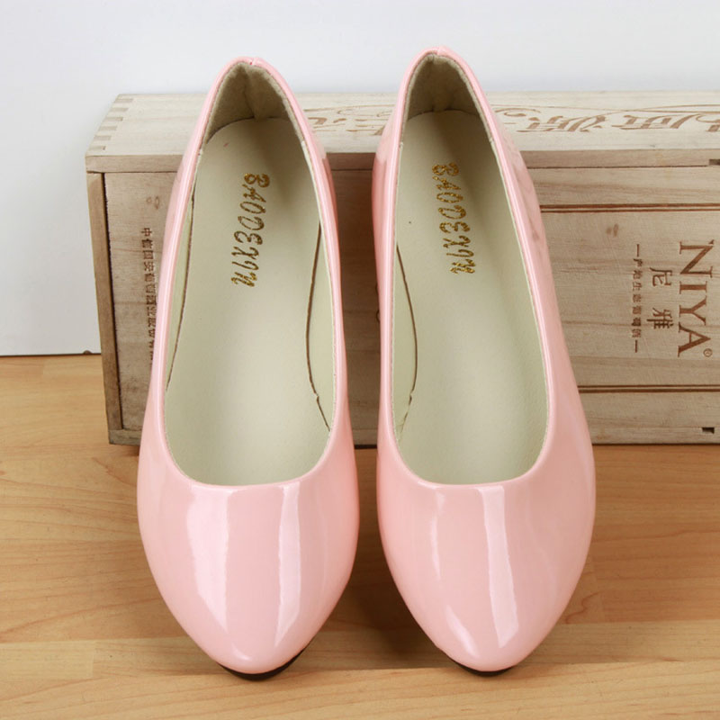 여름 여성 플랫 신발 특허 가죽 여성 플랫 신발 캔디  - Women Shoes Us To Eu 리뷰 및 가격