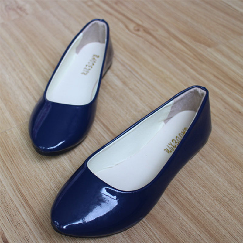 여름 여성 플랫 신발 특허 가죽 여성 플랫 신발 캔디  - Women Shoes Us To Eu 리뷰 및 가격