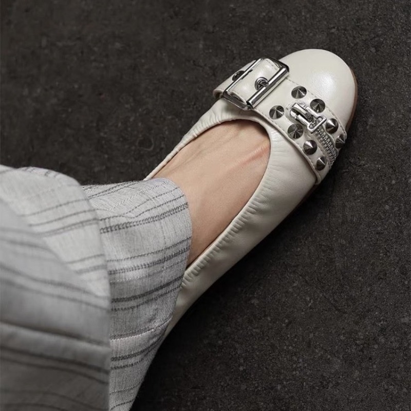 볼트 라운드 헤드 싱글 슈즈 여성용 가죽 버클 로우컷  - Slingback Pumps Women 리뷰 및 가격