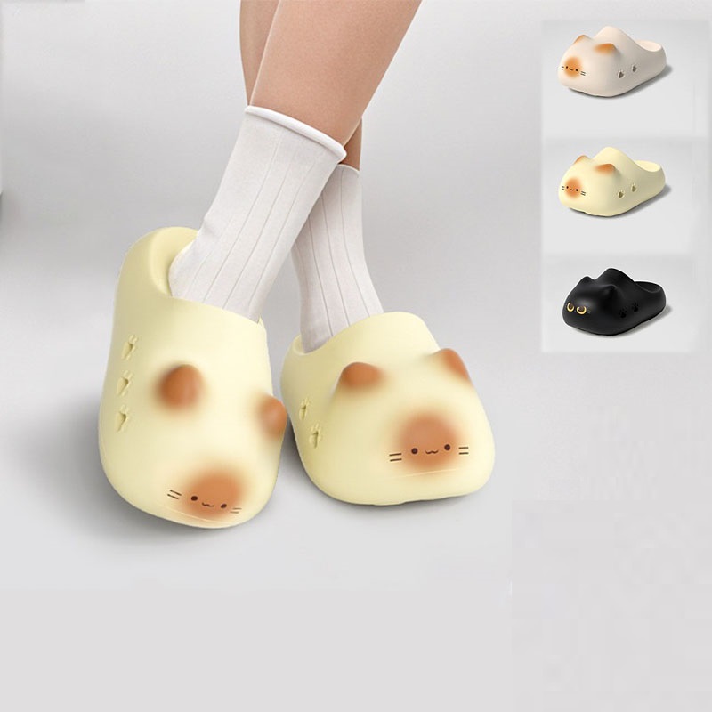 여성용 새로운 창의적인 검은색 고양이 슬리퍼, 여름용  - Women Shoes Black 리뷰 및 가격