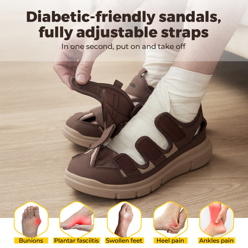 여름 남성 샌들 확대 당뇨병 신발 남성 캐주얼 신발 발 - Women'S Shoes For Plantar Fasciitis 리뷰 및 가격