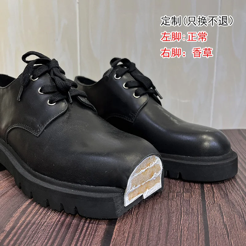 케이크 두꺼운 밑창 더비 슈즈 블랙 가죽 신발 2026 - Women Shoes Black 리뷰 및 가격